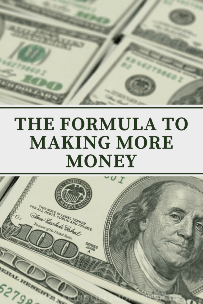 Making more money isn't as complicated as one may think. If you put into practice this formula for making money you'll be able to make it happen.