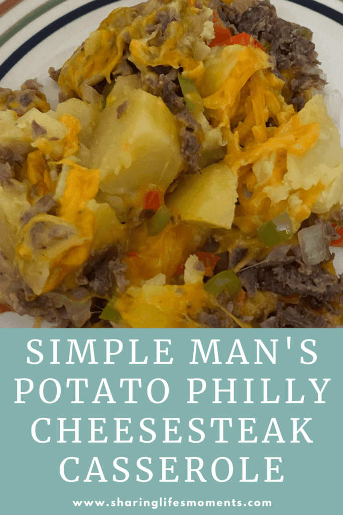 Create this Simple Man's Potato Philly Cheesesteak casserole for a meal the whole family will like. 