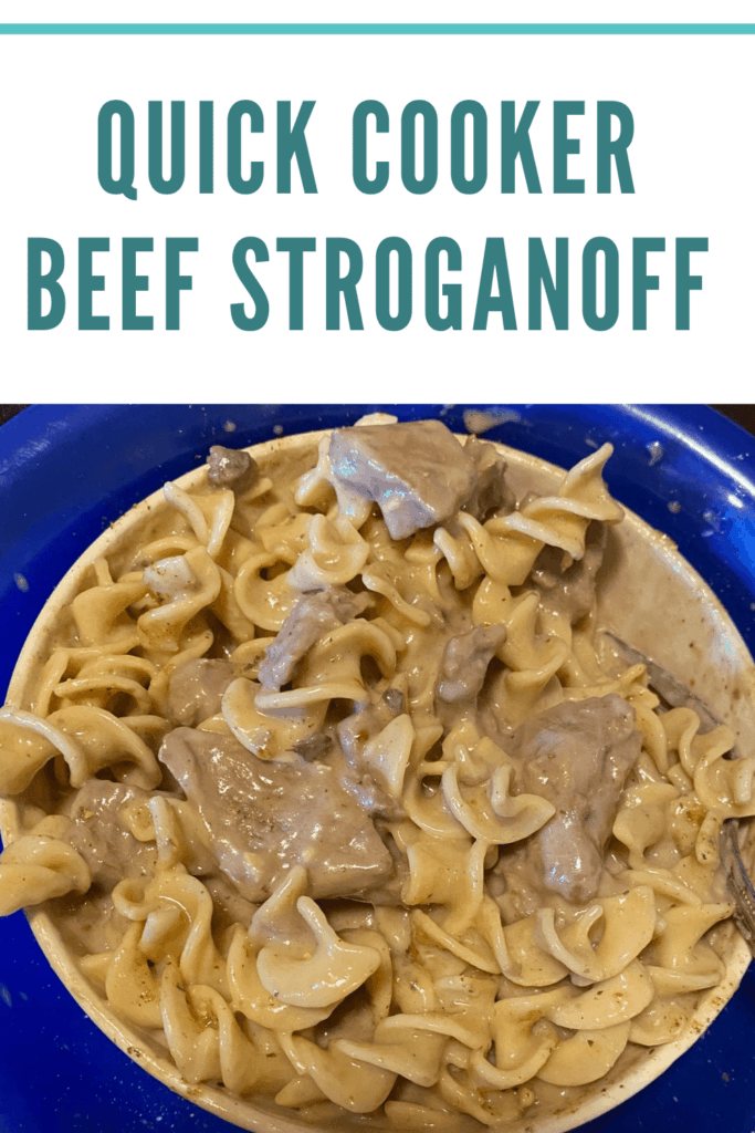 This Quick Cooker Beef Stroganoff will be a meal everyone will fight over. It's a wonderful comfort food meal that you can make in less than an hour. #recipes #sharinglifesmoments #quickeasymeals