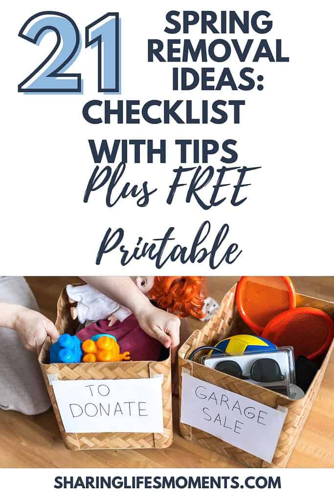 SPRING CLEANING REMOVAL CHECKLIST WITH TIPS and Free Printable 1