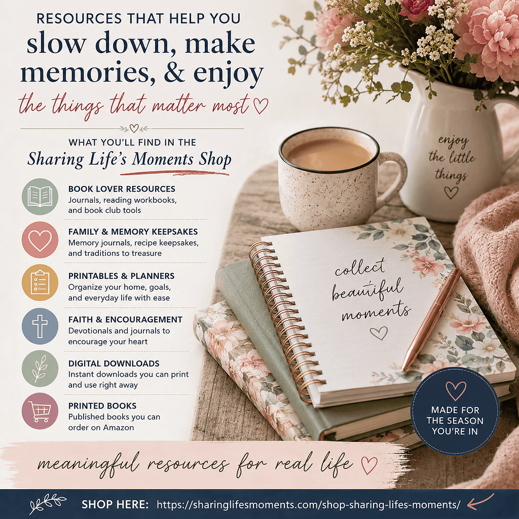 Shop meaningful journals, printables, book lover resources, family keepsakes, planners, and books created to help you enjoy what matters most.